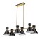 Z-Lite Soriano 6 Light Chandelier, Matte Black & Heritage Brass 728-6L-MB-HBR - alternate 7